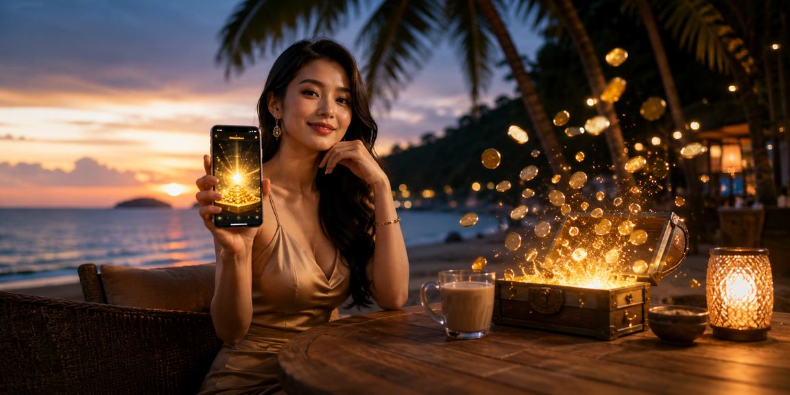 Paparan antaramuka utama 10050 dengan menu kategori dan promosi